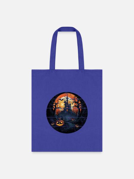 Halloween Haunted House - Tote Bag - royal blue