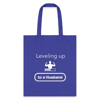 Leveling Up to a husband - Tote Bag - royal blue - Front