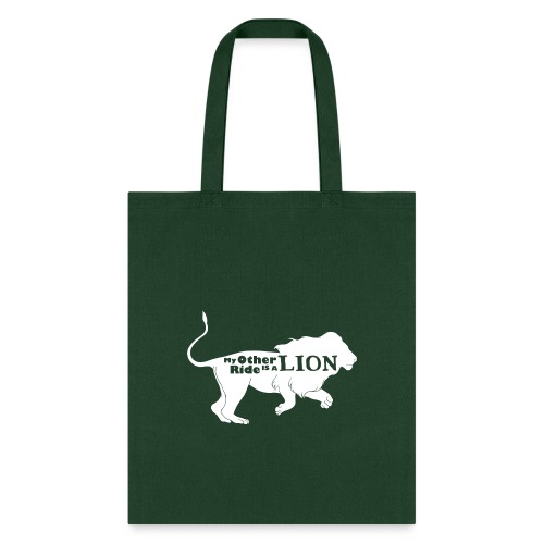 My Other Ride Is a Lion Silhouette White - Tote Bag
