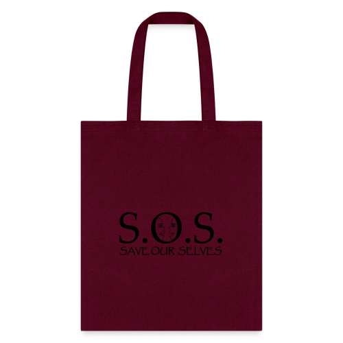 SOS Black on Black - Tote Bag