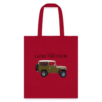 Toyota Land Cruiser J40 Off-Road Car - Tote Bag - red - Front