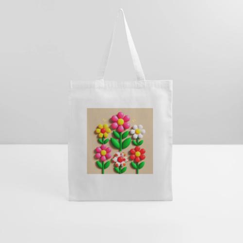 3D Flowers and Butterflies in Amber, Floral Design - Tote Bag