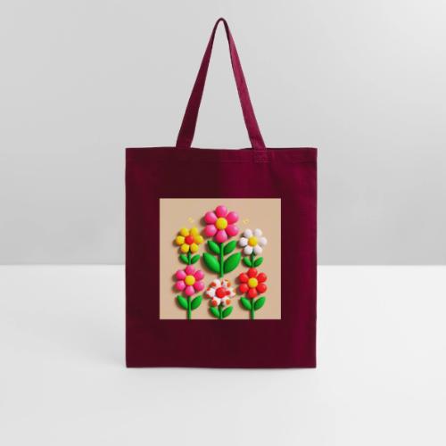 3D Flowers and Butterflies in Amber, Floral Design - Tote Bag