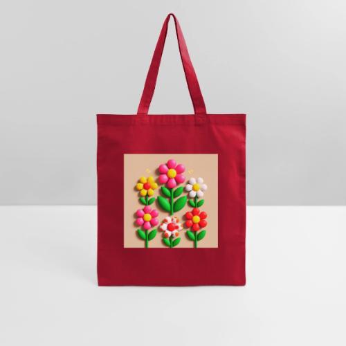 3D Flowers and Butterflies in Amber, Floral Design - Tote Bag