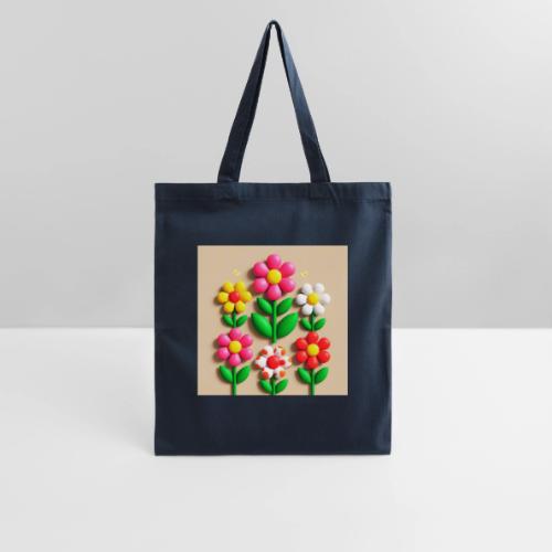 3D Flowers and Butterflies in Amber, Floral Design - Tote Bag