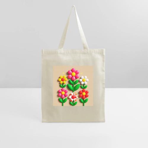 3D Flowers and Butterflies in Amber, Floral Design - Tote Bag