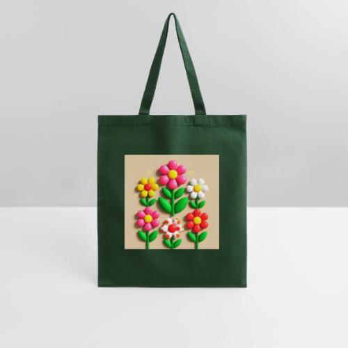 3D Flowers and Butterflies in Amber, Floral Design - Tote Bag