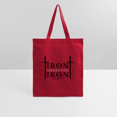 Iron Sharpens Iron - Proverbs 27:17 (Black & Grey) - Tote Bag