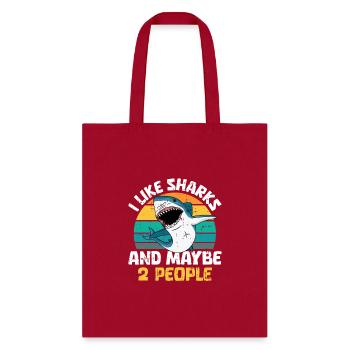 Shark Lover - Tote Bag - red - Front