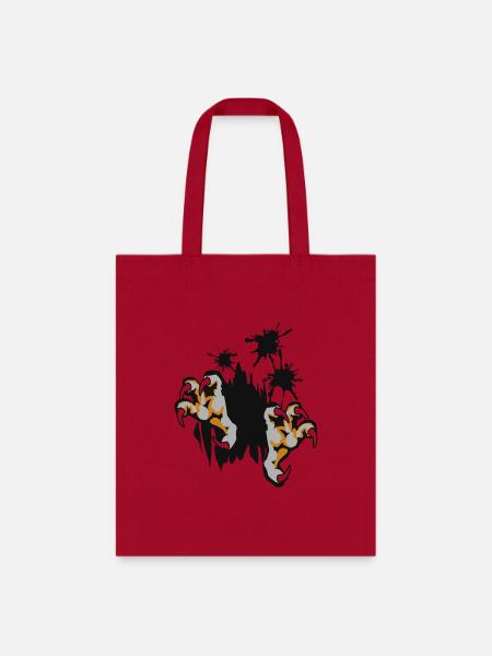 claw torn splatter - Tote Bag - red