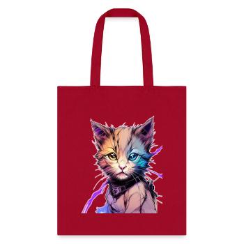 cat punk - Tote Bag - red - Front