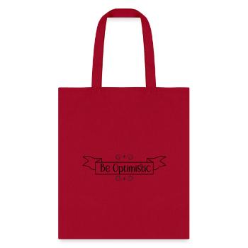 Be Optimistic - Tote Bag - red - Front
