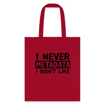 Metadata Scientist Analyst Machine Learning Funny - Tote Bag - red - Front