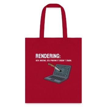 3D Rendering Software Developers - Tote Bag - red - Front