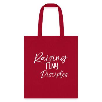 Christian Mom For Raising Tiny Disciples - Tote Bag - red - Front