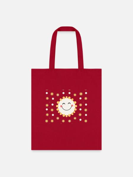 Happy Pattern - Joyful Design - Tote Bag - red