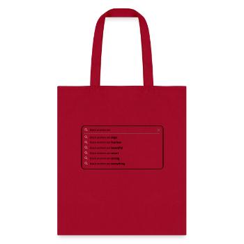 search bar - Tote Bag - red - Front