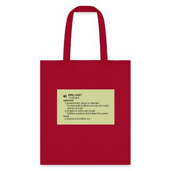 "Brilliant" Art Collection - Tote Bag - red - Front