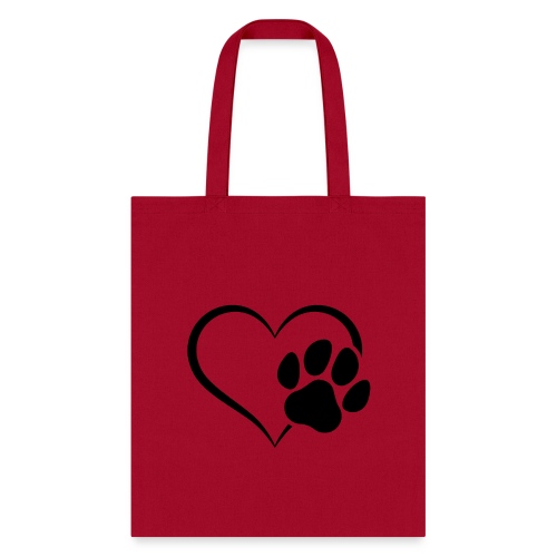 Pawprint Heart - Front - Tote Bag