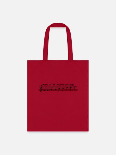 Music Is The Universal Language - Tote Bag - red
