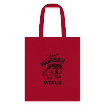 Horse Riding Design for Horse Lovers, Horse Riders - Tote Bag - red - Front