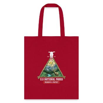 Us National Par Preserve And Protect - Outdoor - Tote Bag - red - Front