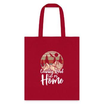 Country Roads Take Me Home Outdoor Adventure - Tote Bag - red - Front