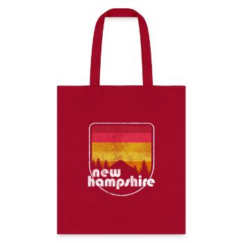 New Hampshire Moain Camping Hike Hiking Camp - Tote Bag - red - Front