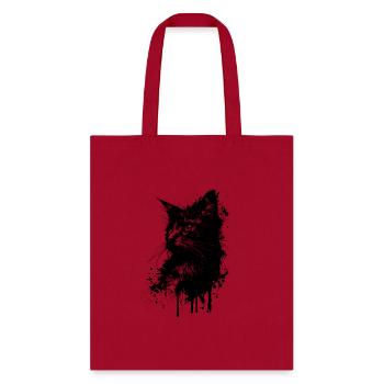 ink cat - Tote Bag - red - Front