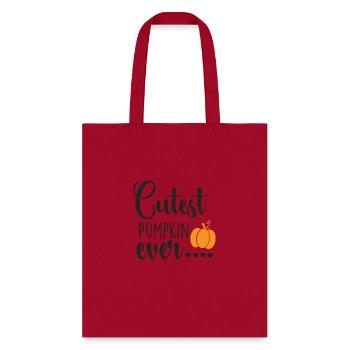 cutest pumpkin ever - Tote Bag - red - Front