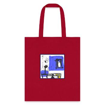 blue tank - Tote Bag - red - Front