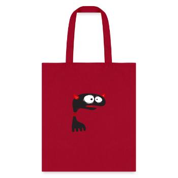Monster with horns - Tote Bag - red - Front