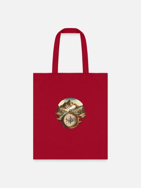 beautiful scenery for hiking with a compass - Tote Bag - red