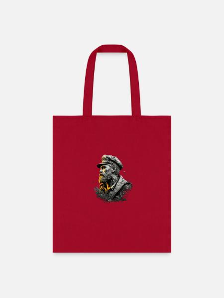 proud captain of a sailing ship in a maritime look - Tote Bag - red