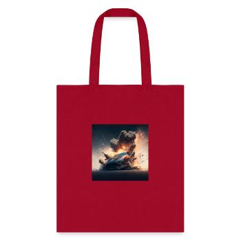 teeshirt de voiture de sport en feu belle voiture - Tote Bag - red - Front