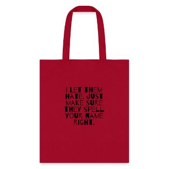 letthemhatehighres - Tote Bag - red - Front