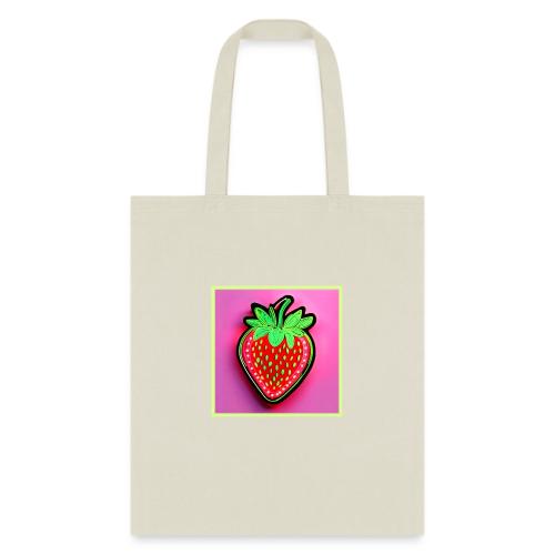 Vibrant Strawberry Neon Sign - Tote Bag
