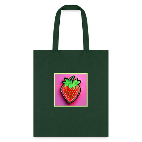 Vibrant Strawberry Neon Sign - Tote Bag