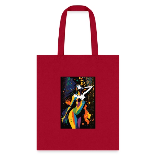 Vibing in the Night - Colorful Minimal Portrait - Tote Bag