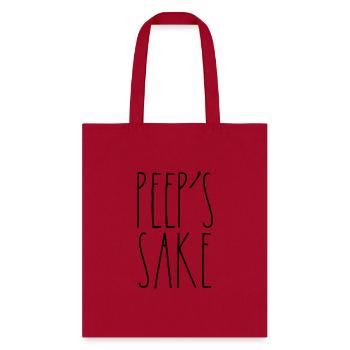 Peep's Sake Rae Dunn Inspired Minimalist Decor - Tote Bag - red - Front