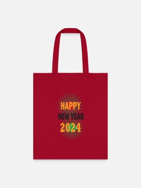 Happy new year 2024 tshirt design - Tote Bag - red