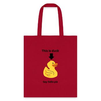 This is duck - Tote Bag - red - Front