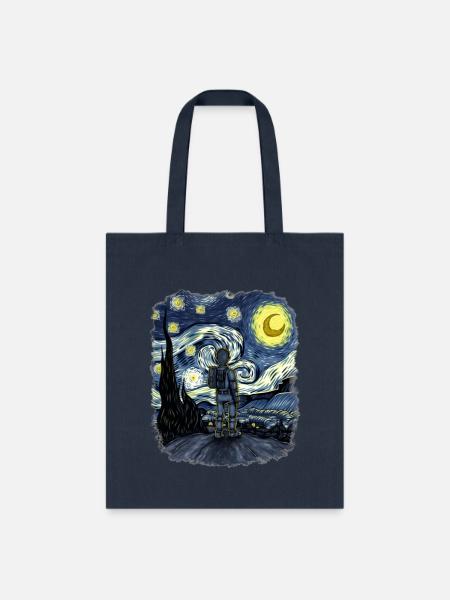 Starry Night Hiker - Tote Bag - navy