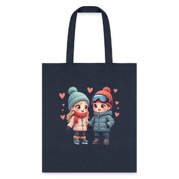 Crystal & Frost - Winter Sports - Tote Bag - navy - Front
