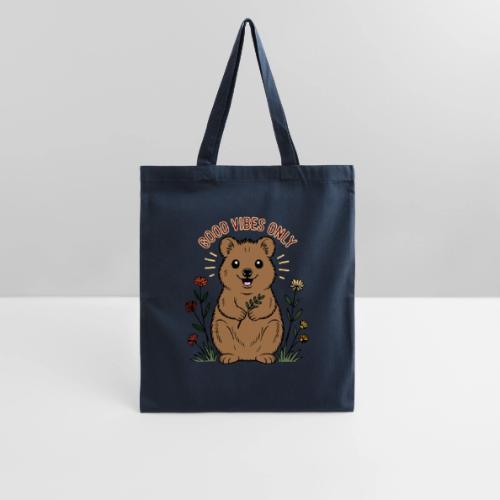 Positive Vibes Only - Happy Quokka with Flowers - Tote Bag