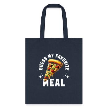 Guess My Favorite Meal Pizza - Tote Bag - navy - Front
