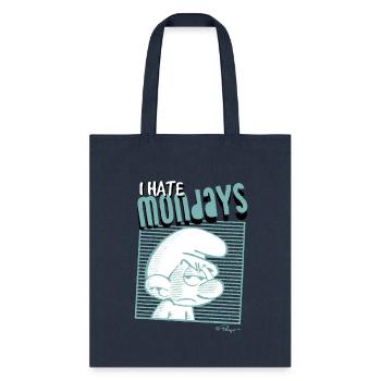 The Smurfs Gift Grouchy Smurf I Hate Mondays - Tote Bag - navy - Front