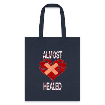 Almost Healed - Broken Heart - Tote Bag - navy - Front