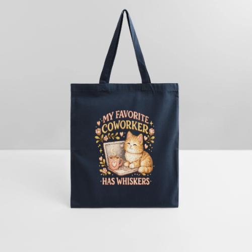 My Favorite Coworker Has Whiskers Faux Stitched - Tote Bag