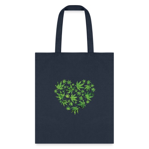 Weed Leaf Heart - Tote Bag